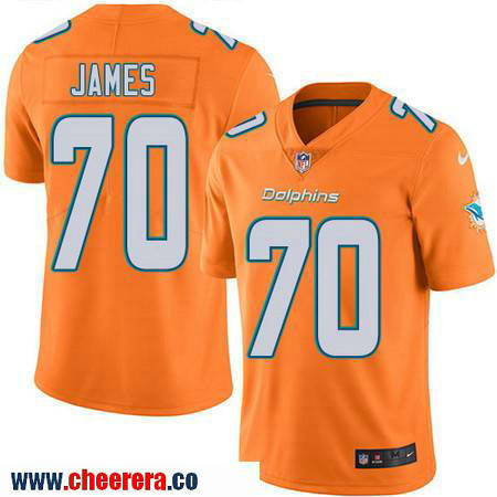 Ja'Wuan James Miami Dolphins orange Color Rush jersey