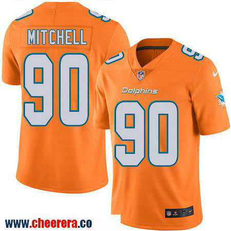 Earl Mitchell Miami Dolphins orange Color Rush jersey