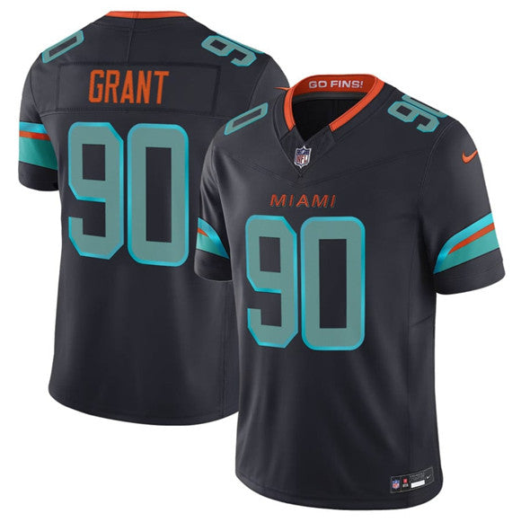 Kenneth Grant Miami Dolphins black Vapor jersey