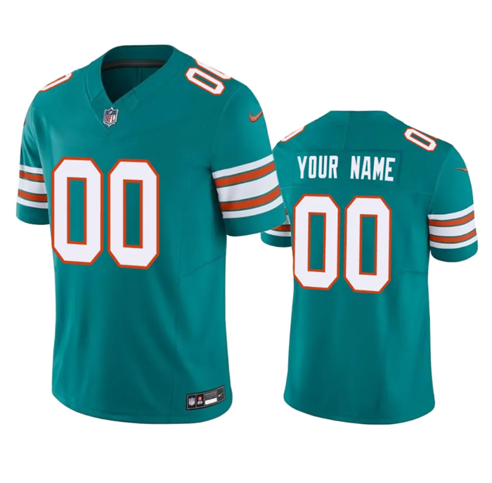 Custom Miami Dolphins aqua Vapor jersey