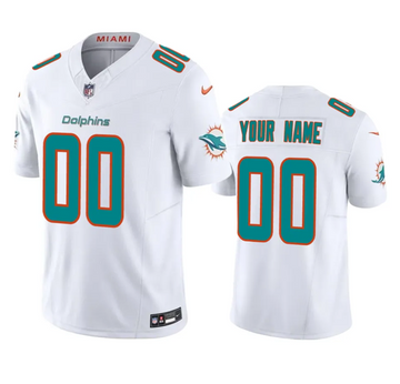 Custom Miami Dolphins white Vapor jersey