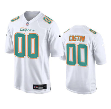 Custom Miami Dolphins white Vapor jersey