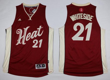 Hassan Whiteside Revolution Miami Heat red jersey