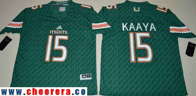 Brad Kaaya Miami Hurricanes green jersey
