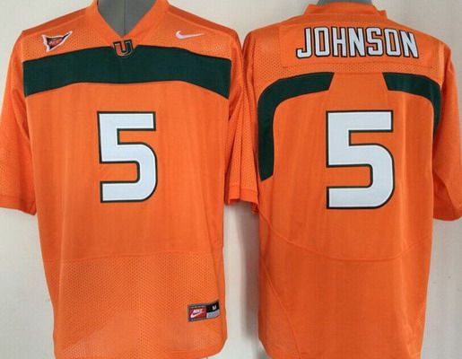 Andre Johnson Miami Hurricanes orange jersey