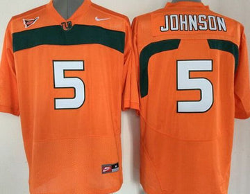 Andre Johnson Miami Hurricanes orange jersey