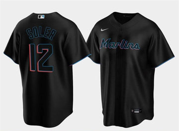 Jorge Soler Miami Marlins black jersey