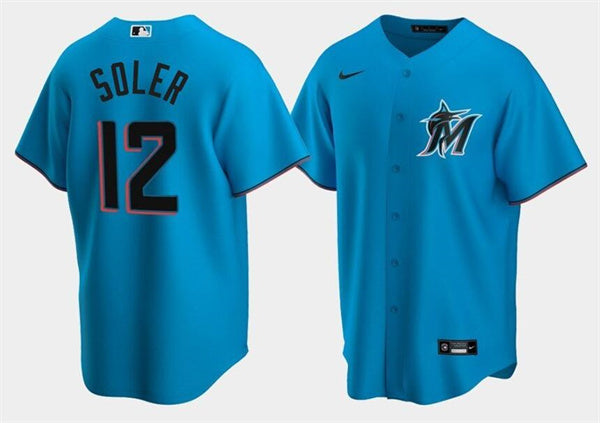 Jorge Soler Miami Marlins blue jersey