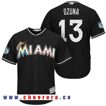 Marchell Ozuna Miami Marlins black jersey