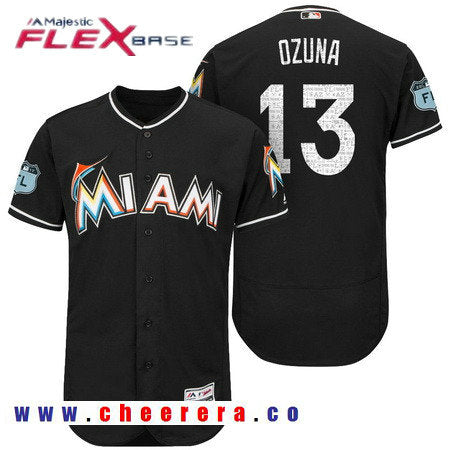 Marchell Ozuna Miami Marlins black jersey