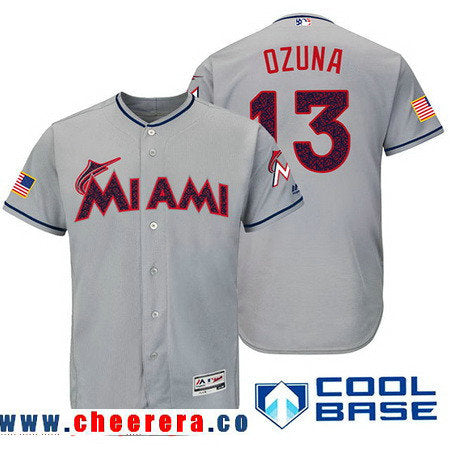 Marchell Ozuna Miami Marlins gray Fashion jersey