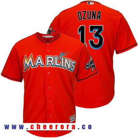 Marchell Ozuna Miami Marlins orange All-Star jersey