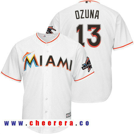 Marchell Ozuna Miami Marlins white All-Star jersey