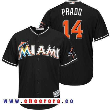 Martin Prado Miami Marlins black All-Star jersey