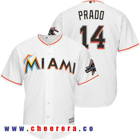 Martin Prado Miami Marlins white All-Star jersey