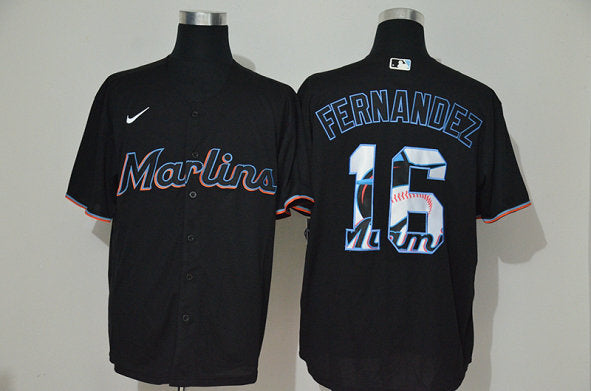 Jose Fernandez Miami Marlins black Fashion jersey