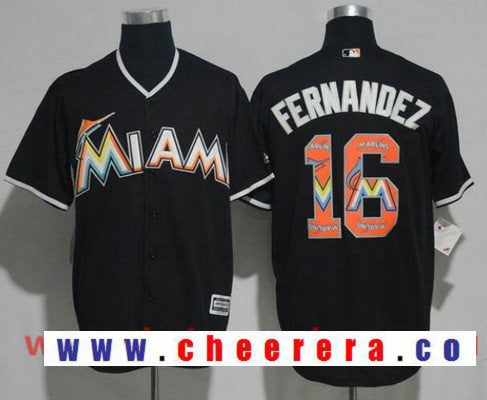 Jose Fernandez Miami Marlins black jersey