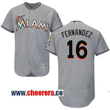 Jose Fernandez Miami Marlins gray Road jersey