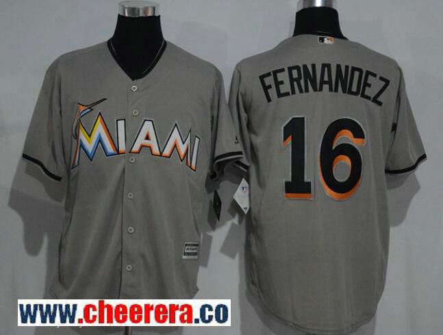 Jose Fernandez Miami Marlins gray Road jersey