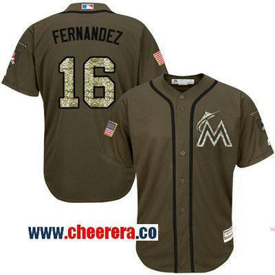 Jose Fernandez Miami Marlins green Salute To Service jersey