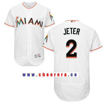 Derek Jeter Miami Marlins white Home jersey