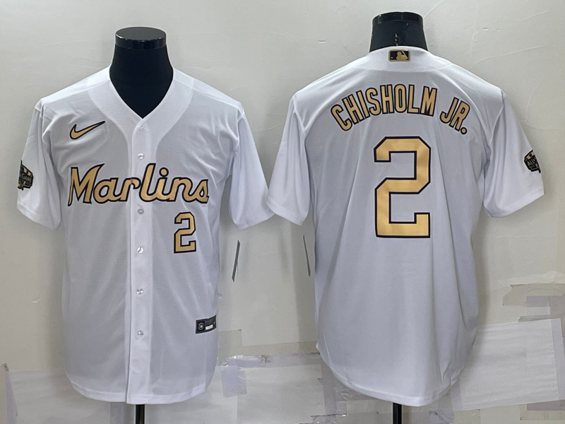 Jazz Chisholm Jr Number Miami Marlins white jersey