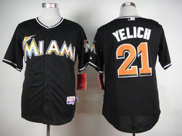 Christian Yelich Miami Marlins black jersey
