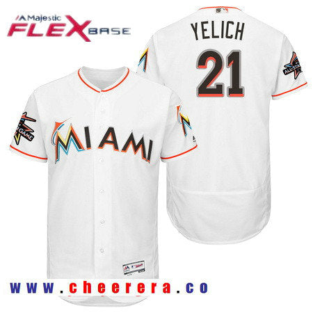 Christian Yelich Miami Marlins white All-Star jersey