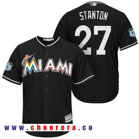 Giancarlo Stanton Miami Marlins black jersey