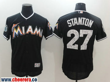 Giancarlo Stanton Miami Marlins black jersey