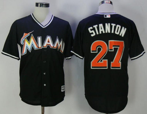 Giancarlo Stanton Miami Marlins black jersey