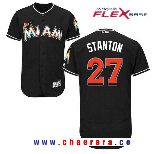 Giancarlo Stanton Miami Marlins black jersey