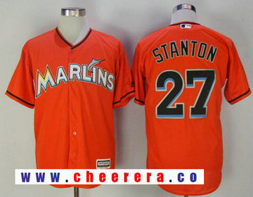 Giancarlo Stanton Miami Marlins orange jersey
