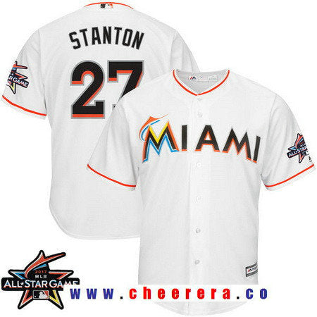 Giancarlo Stanton Miami Marlins white All-Star jersey