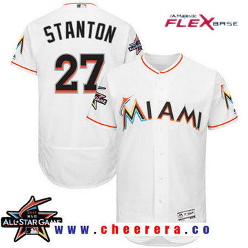 Giancarlo Stanton Miami Marlins white All-Star jersey
