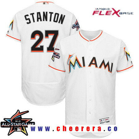Giancarlo Stanton Miami Marlins white All-Star jersey