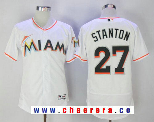 Giancarlo Stanton Miami Marlins white Home jersey