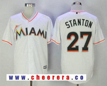 Giancarlo Stanton Whtie Miami Marlins Home jersey