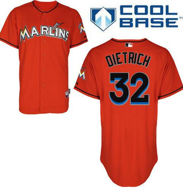 Derek Dietrich Miami Marlins orange jersey
