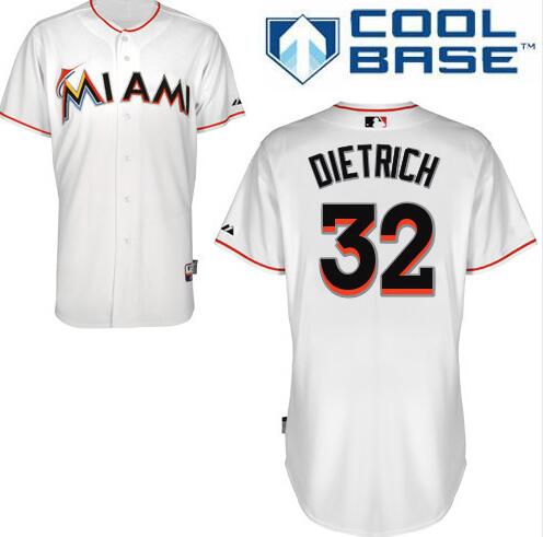 Derek Dietrich Miami Marlins white Home jersey