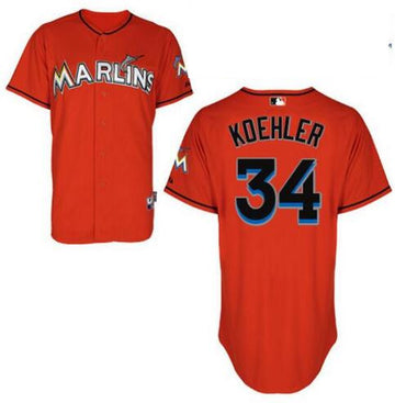 Tom Koehler Miami Marlins orange jersey