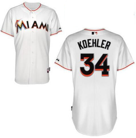 Tom Koehler Miami Marlins white Home jersey