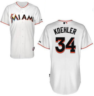 Tom Koehler Miami Marlins white Home jersey