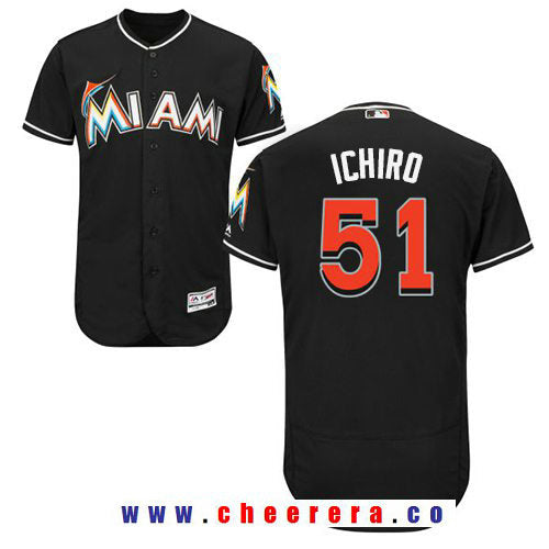 Ichiro Suzuki Miami Marlins black Alternate jersey