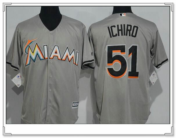 Ichiro Suzuki Miami Marlins gray Road jersey