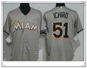 Ichiro Suzuki Miami Marlins gray Road jersey