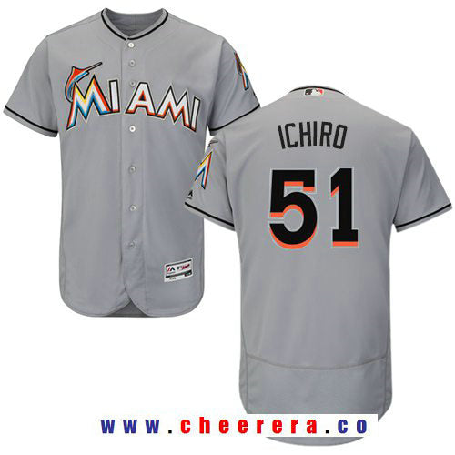 Ichiro Suzuki Miami Marlins gray Road jersey