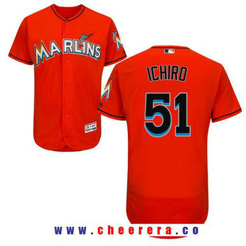 Ichiro Suzuki Miami Marlins orange Alternate jersey