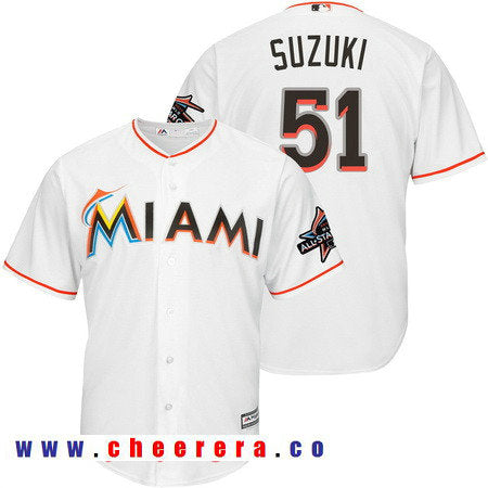 Ichiro Suzuki Miami Marlins white All-Star jersey