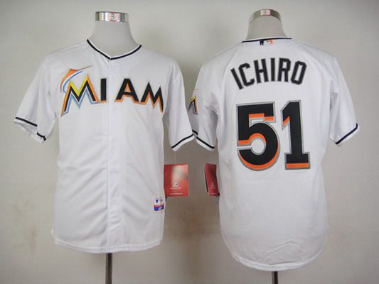 Ichiro Suzuki Miami Marlins white jersey